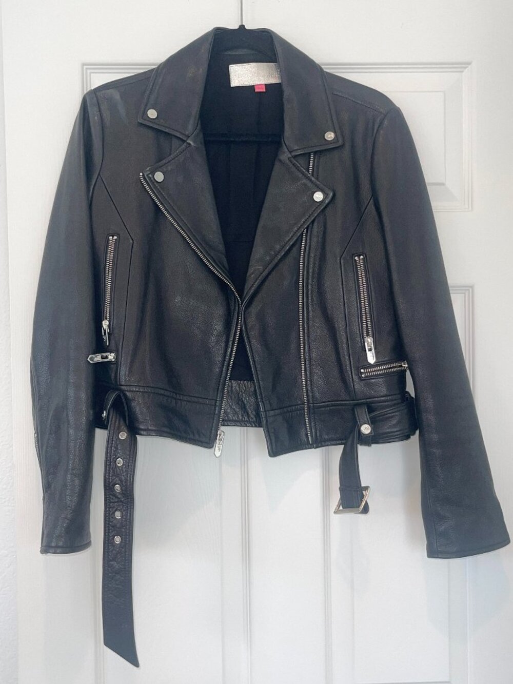The Midnight Company "The Hastings" 100% Leather Moto Jacket | Size Small